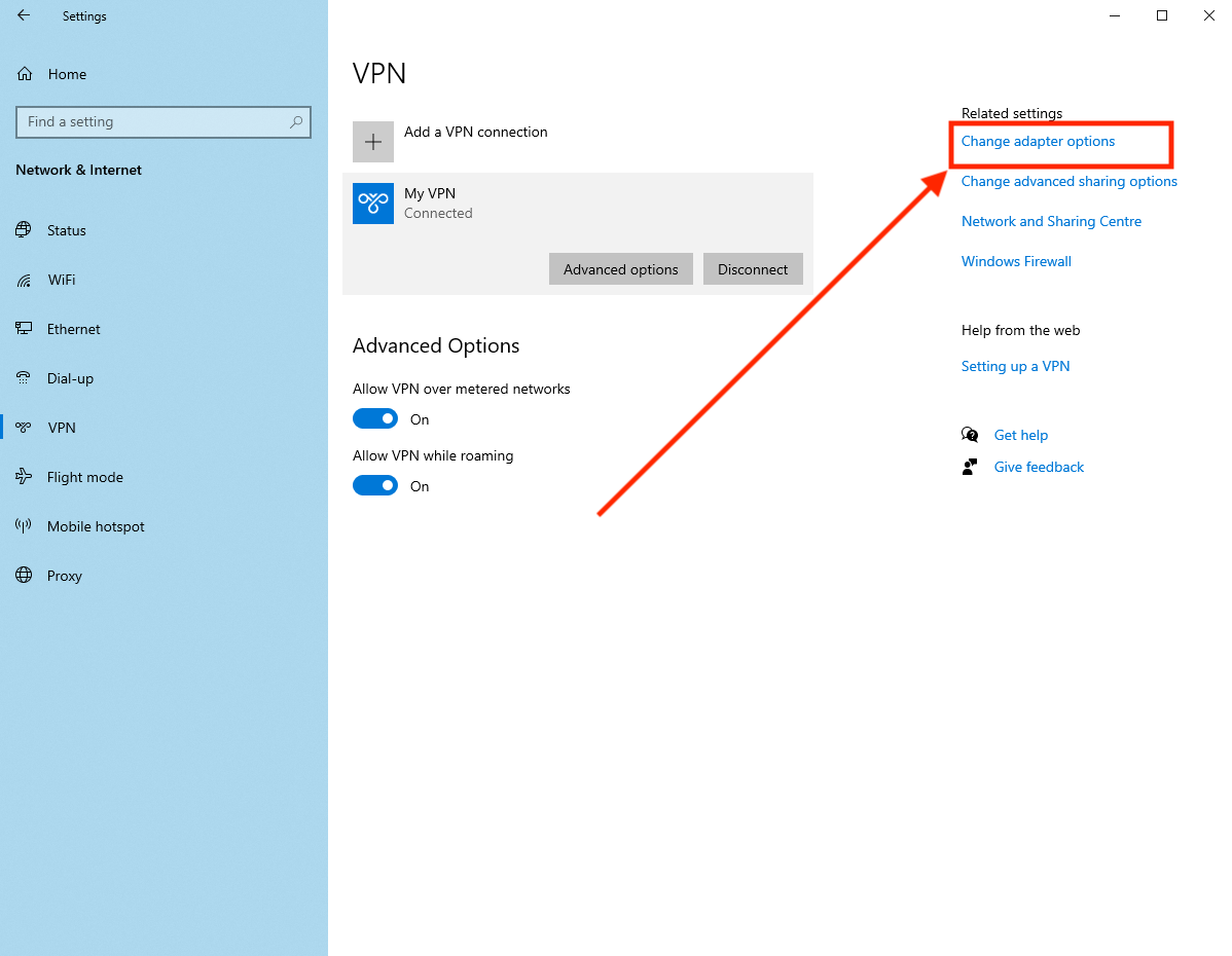 Change Adapter Options